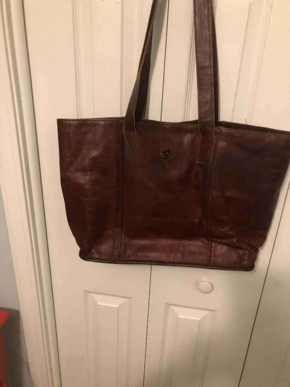 Vintage Leather Tote Bag